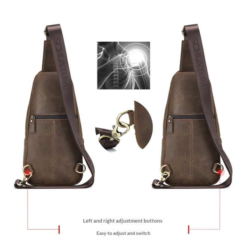 Retro Sling Bag aus Vollnarbenleder