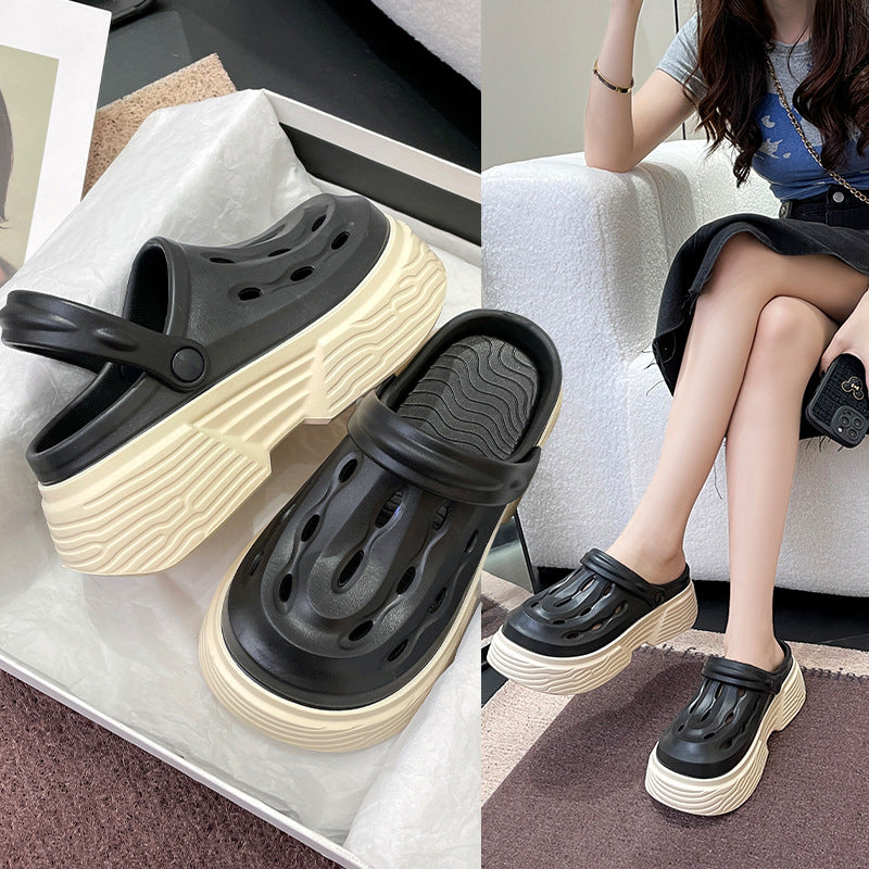 Damen Plateau-Sandalen mit Lochmuster – Bild 6 | LuxeStyle