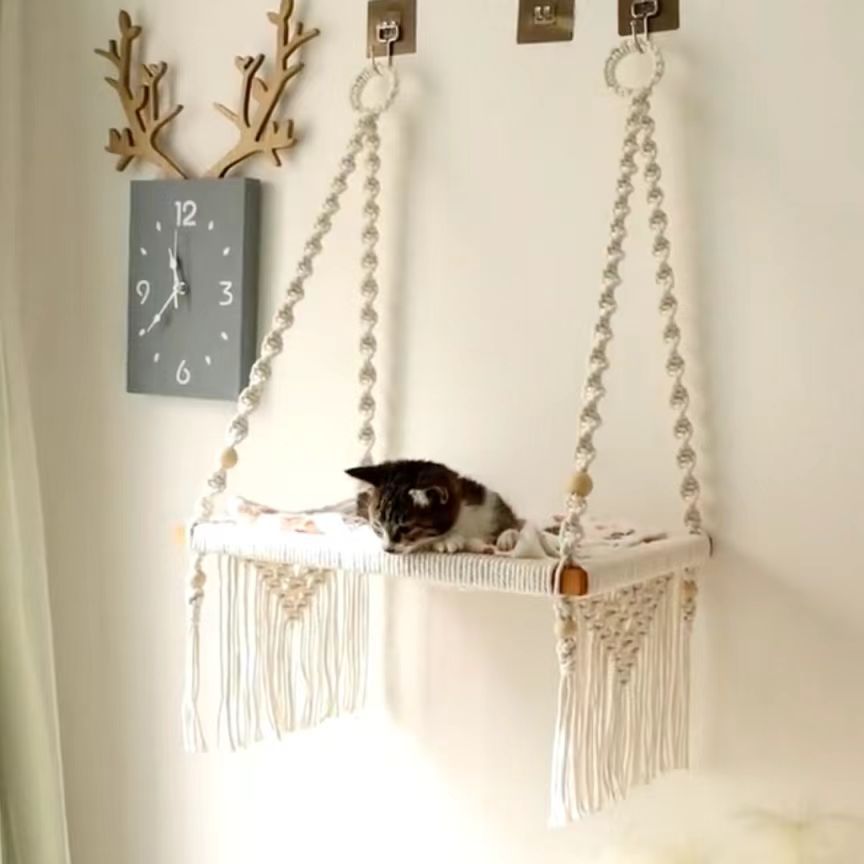 Boho Hängematte für Katzen
