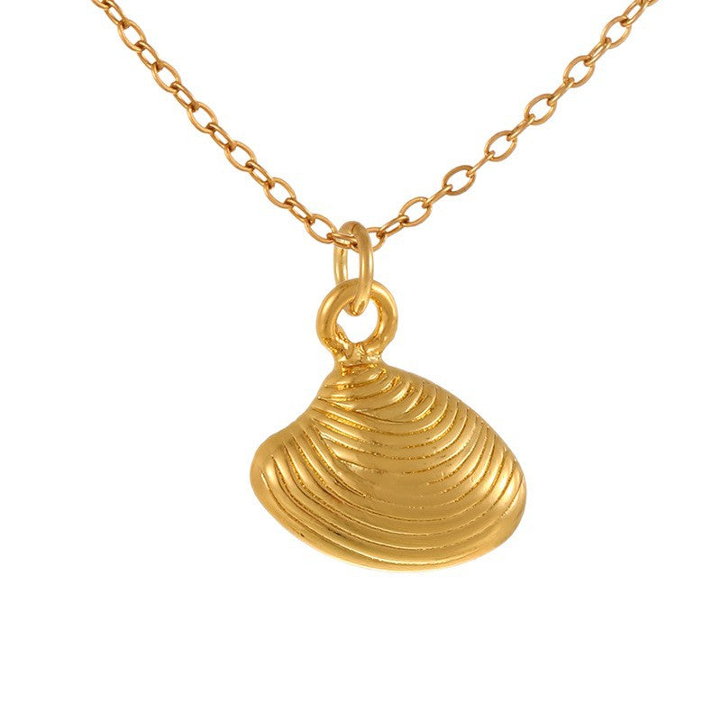 Muschel-Anhänger-Kette Coquille Gold