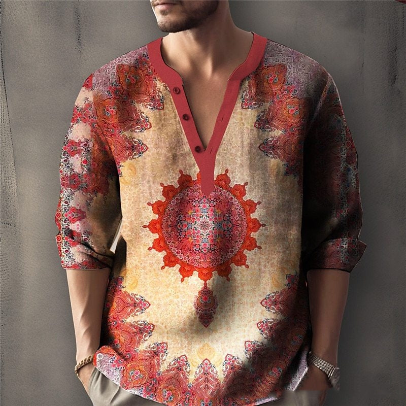 Herren V-Ausschnitt Pullover aus Leinen – Bild 5 | LuxeStyle