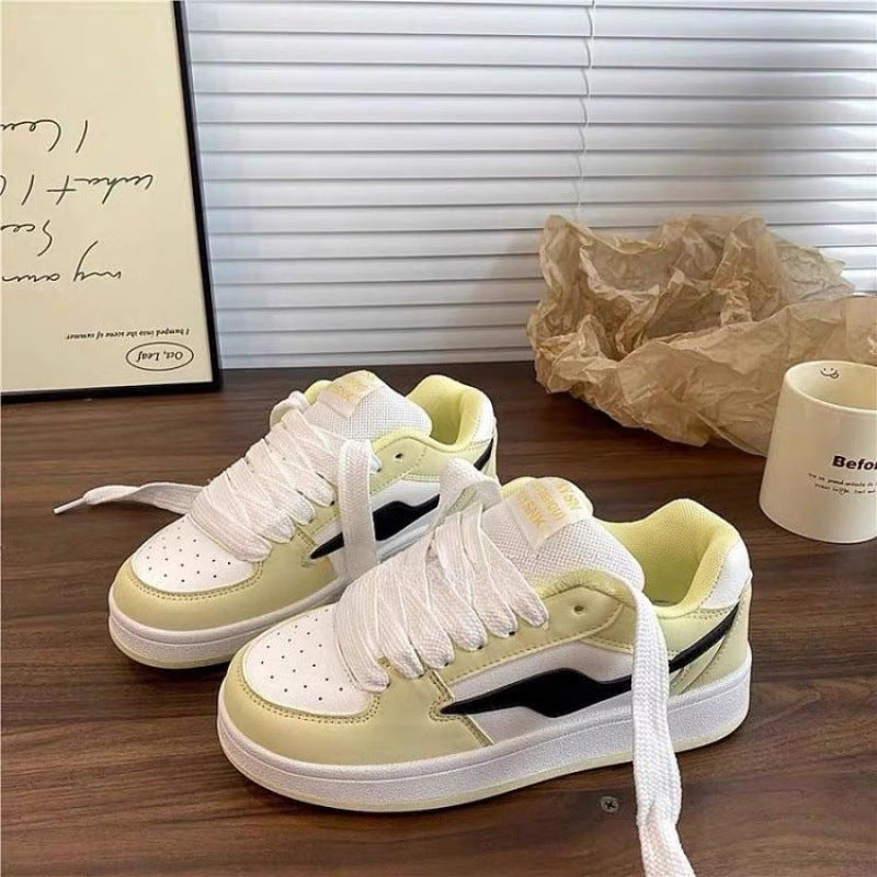 Dopamine Color Matching Preppy Style Damen Board Schuhe