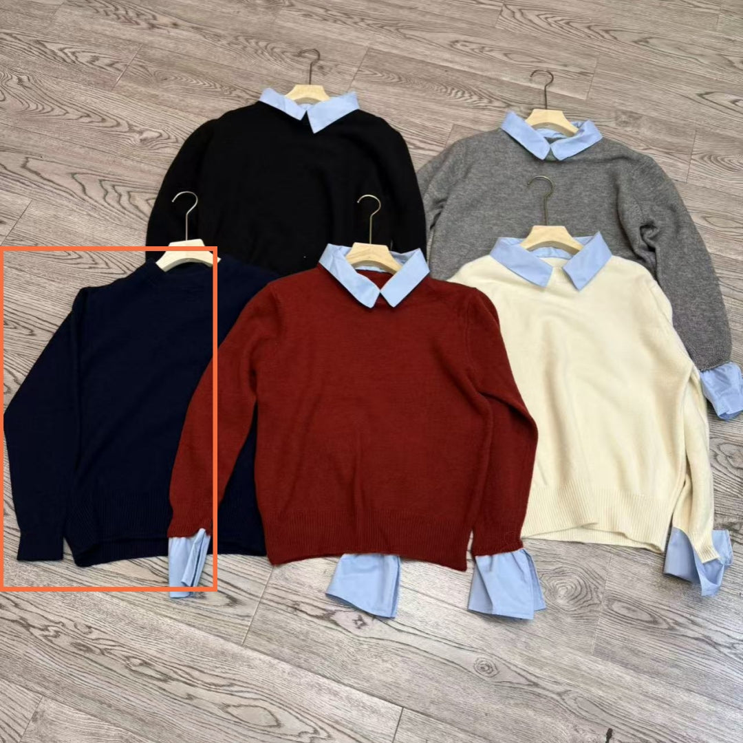 Patchwork-Faux-Sweater