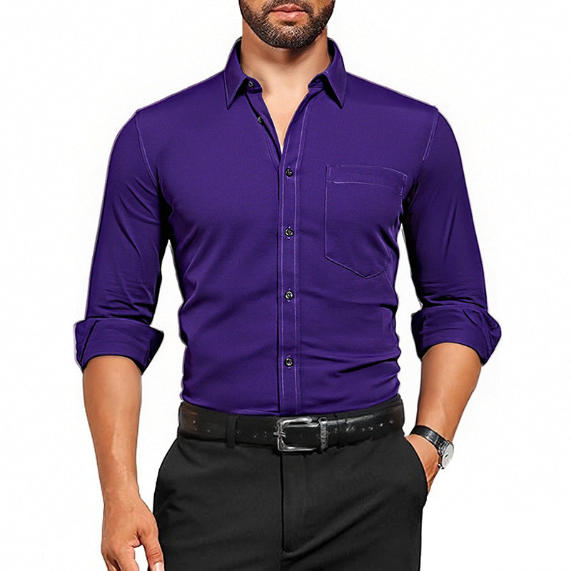 Atmungsaktives Langarmhemd für Herren | LuxeStyle