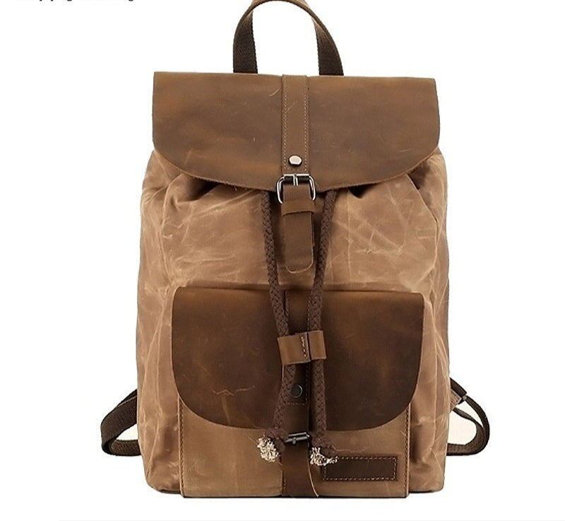 Wasserdichter Canvas-Rucksack im Retro-Stil