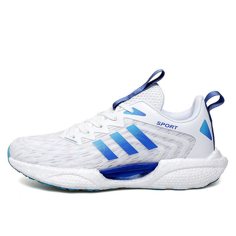 Leichter Mesh-Sneaker mit Streifenmuster | LuxeStyle