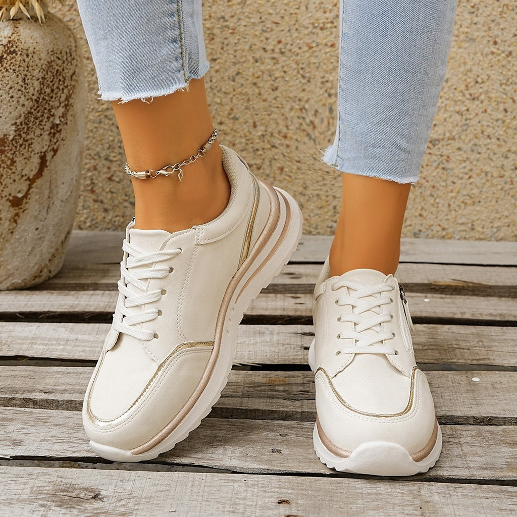Atmungsaktive Chunky-Sneakers mit Seitenreissverschluss