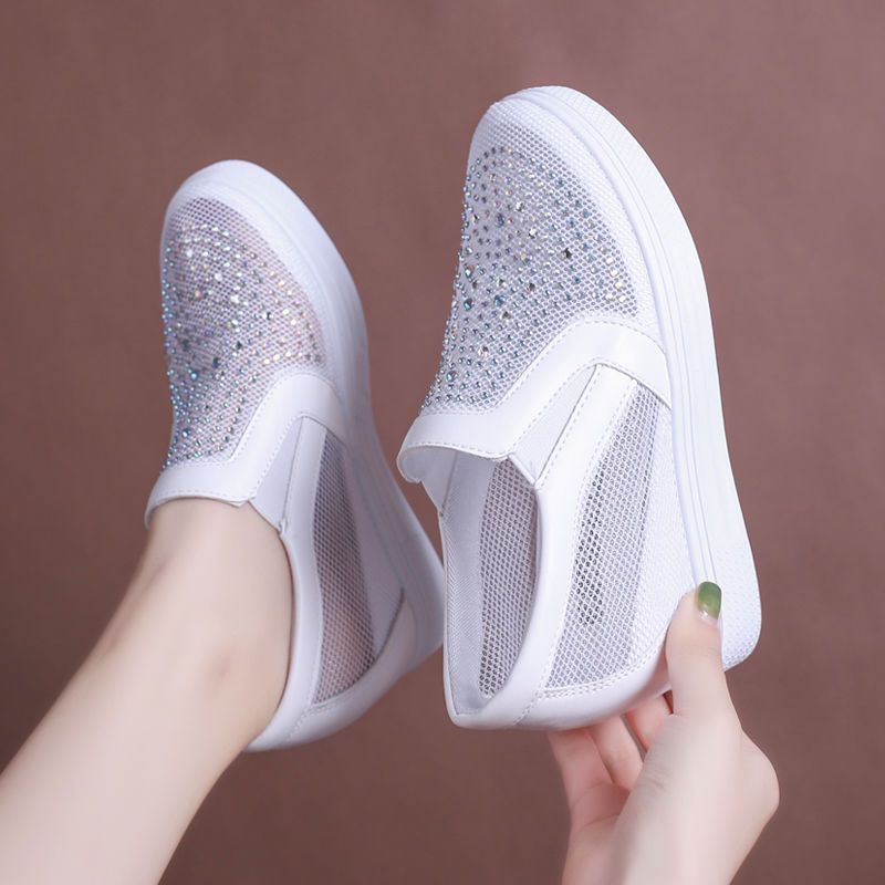 Damen Sneaker mit Mesh und verstecktem Absatz