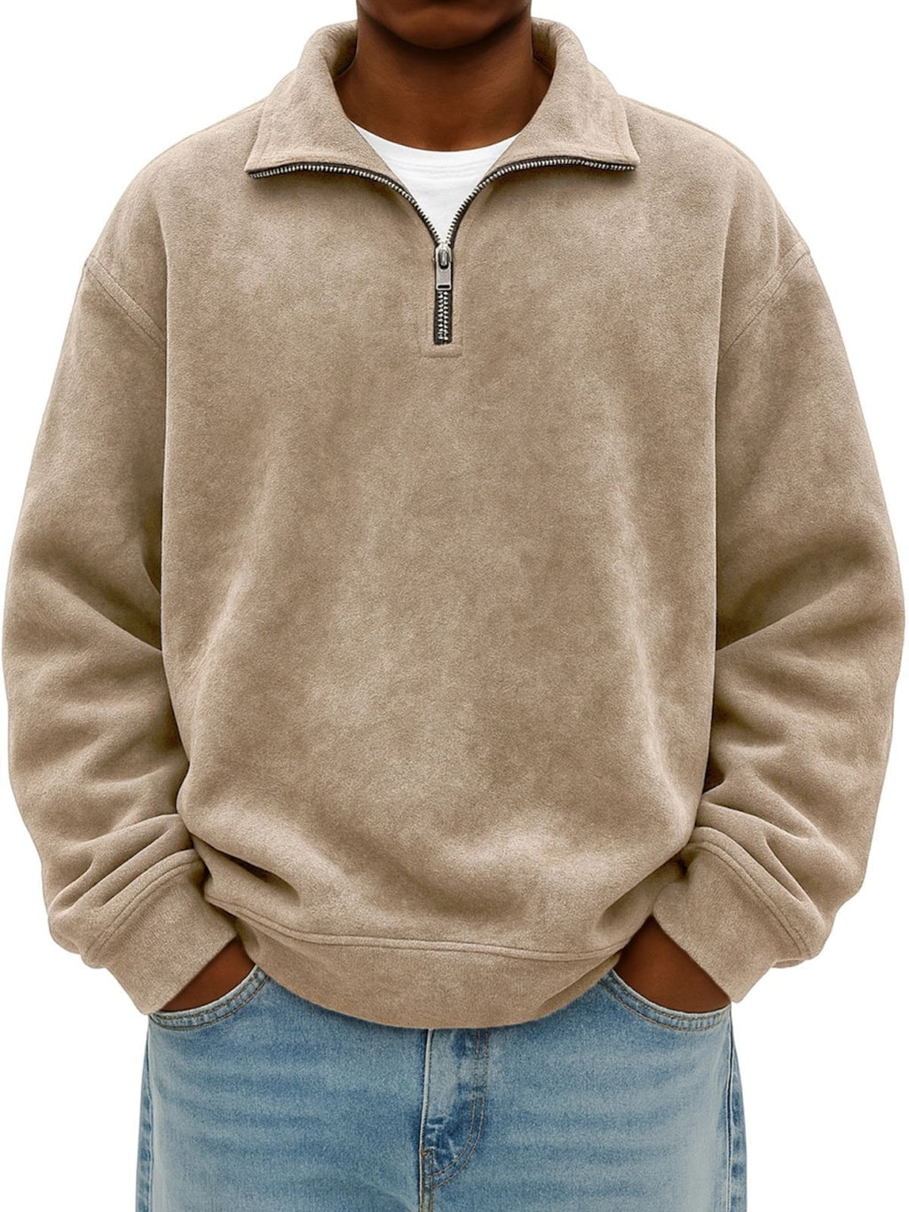 Herren Sweatshirt mit Stehkragen