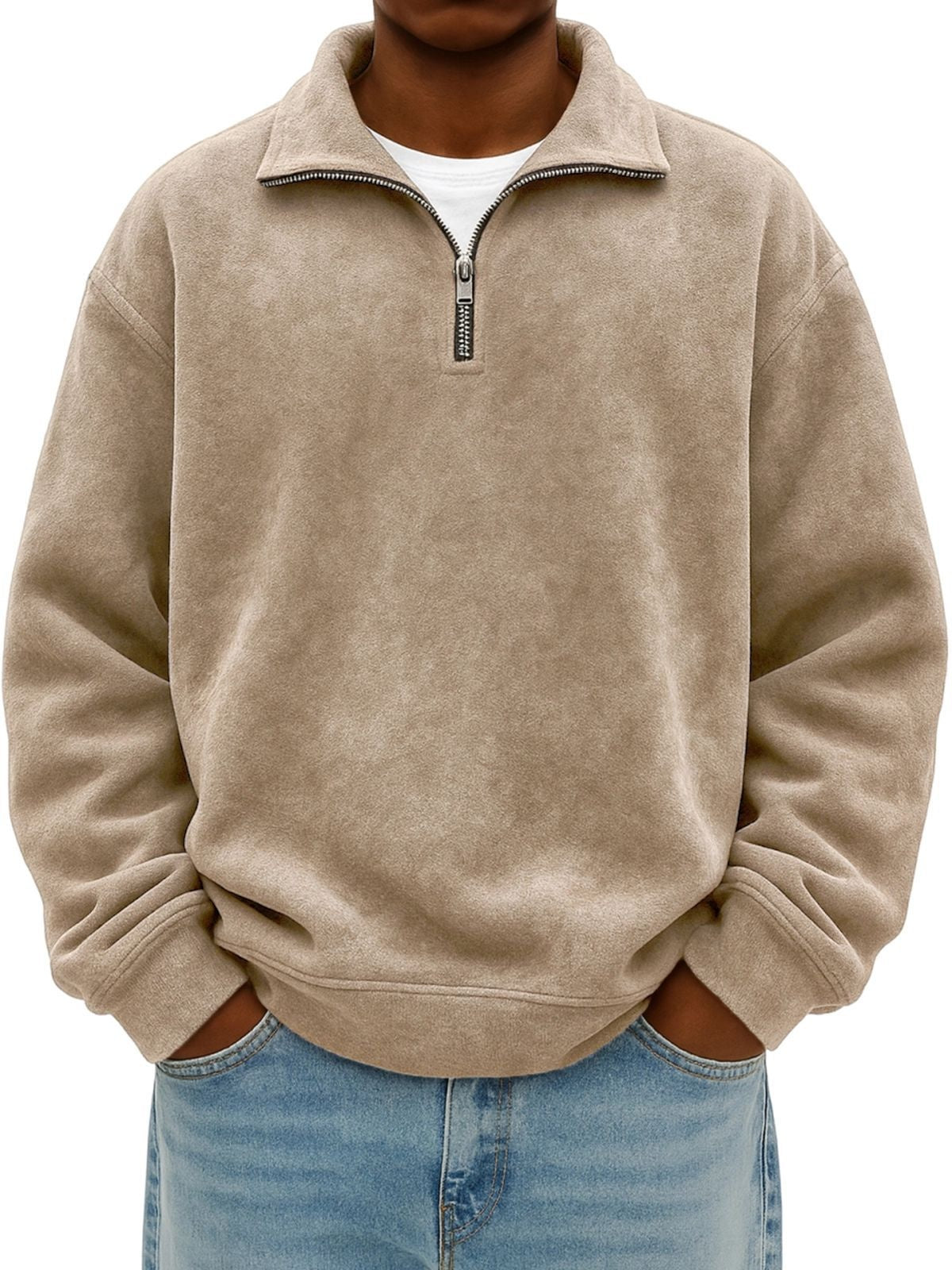 Herren Sweatshirt mit Stehkragen