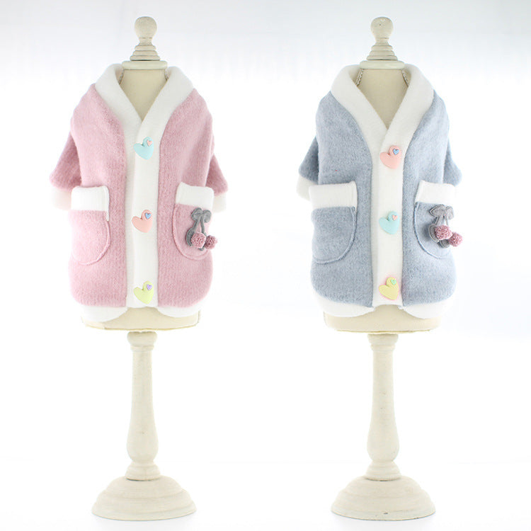 Hundemantel aus Acryl – Pink/Blau | LuxeStyle