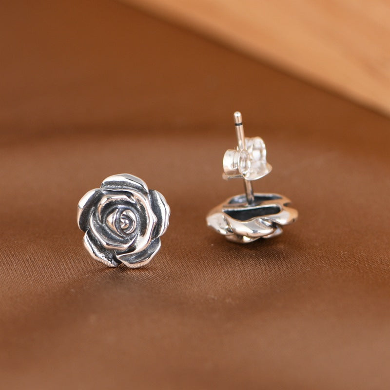 Ohrstecker Rose Sterling Silber