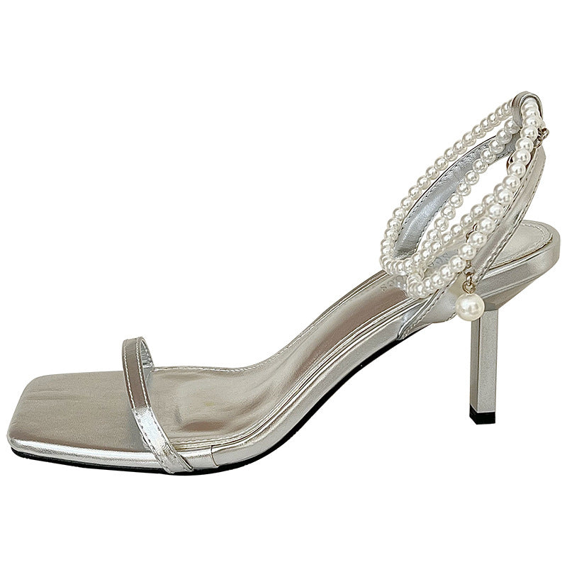 Stiletto-Sandalen mit Knöchelriemen – Bild 4 | LuxeStyle