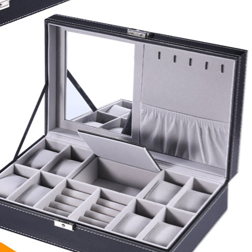 Leinwand-Box für Uhren – 12‑Bit Luxus‑Version mit Schloss – Bild 5 | LuxeStyle