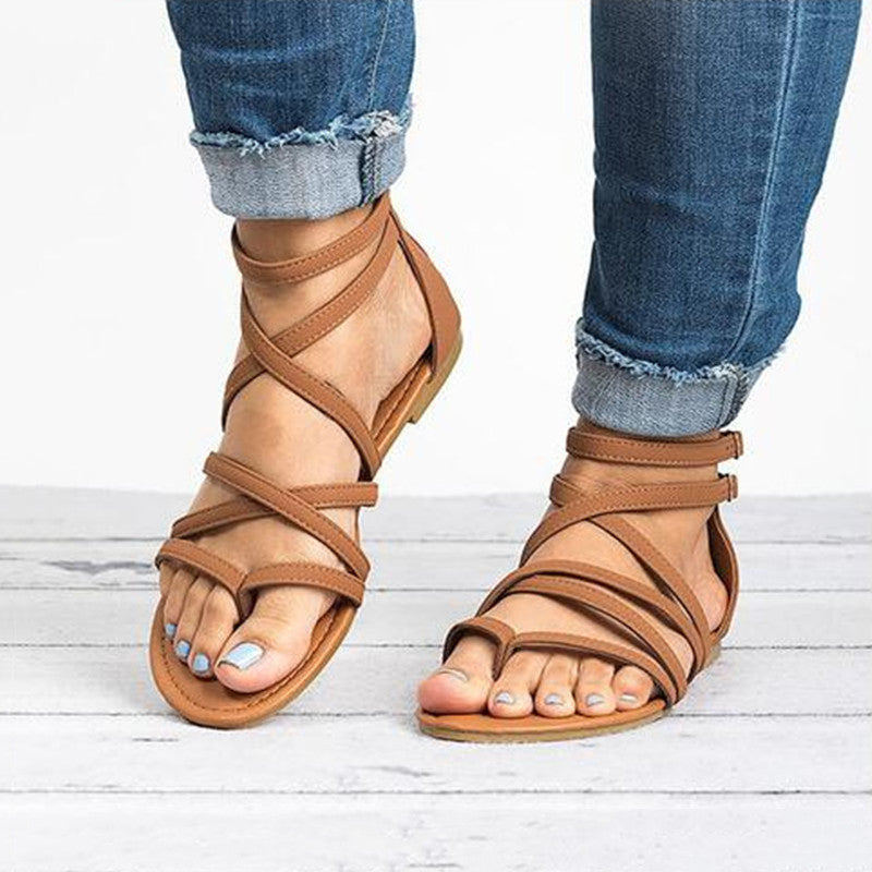Damen Simple Kreuzgurt Sandalen – Bild 4 | LuxeStyle