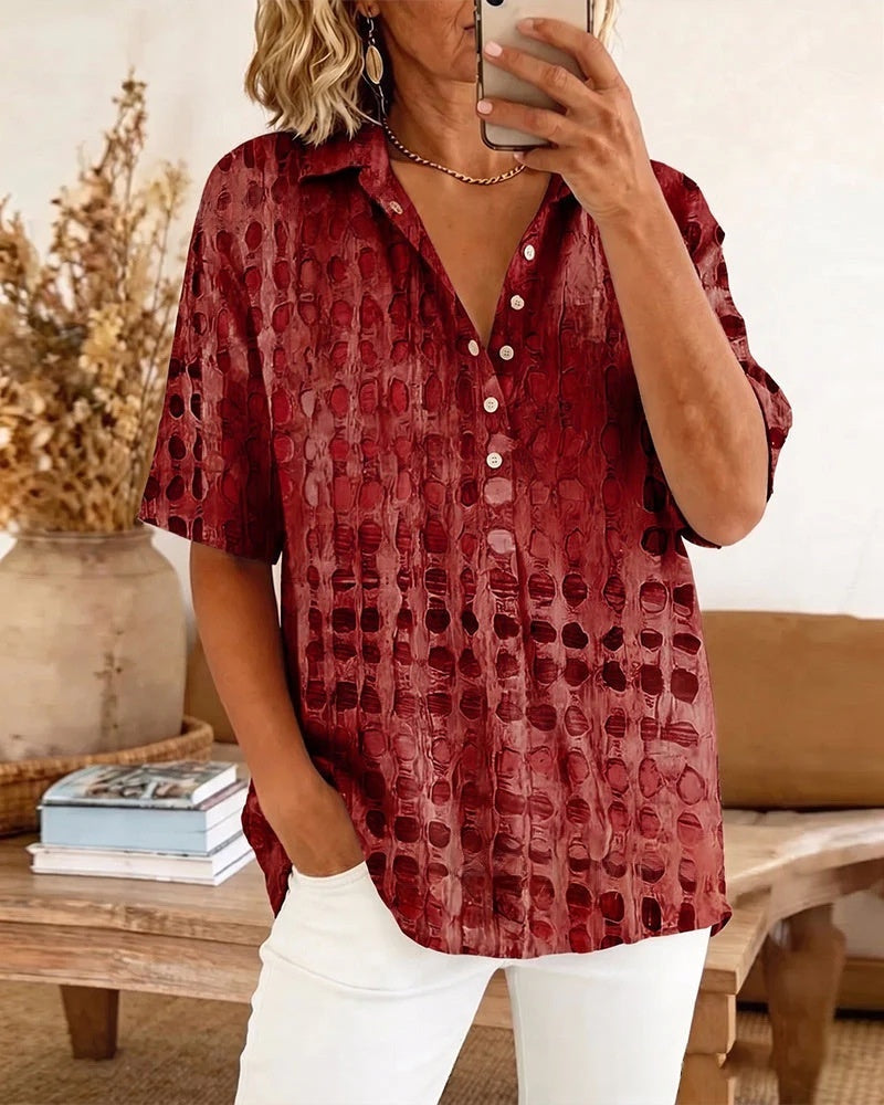 Pullover-Shirt mit Button-down-Kragen