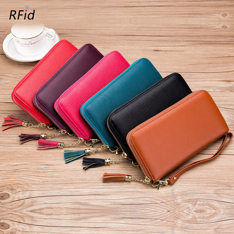Tassel-First-Layer Leder-RFID Wallet – Bild 8 | LuxeStyle