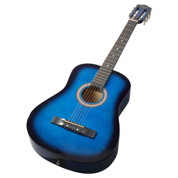 Blau 38-Zoll Akustikgitarre Set