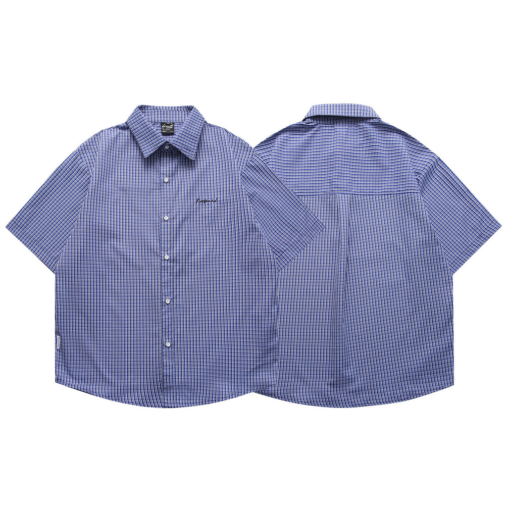 Loose gestreiftes Halbarmhemd | LuxeStyle