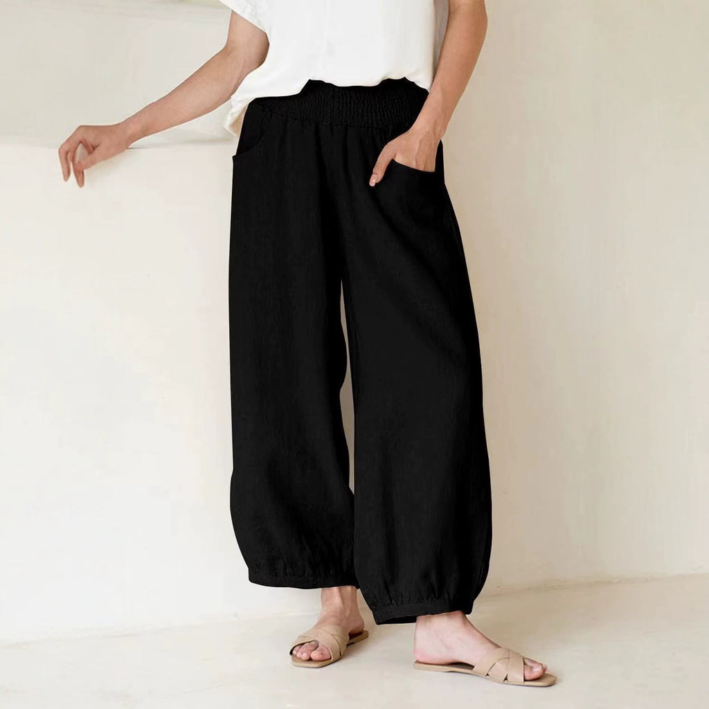 Leinenhose Loose Fit Cropped