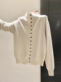 Strick-Cardigan mit Stehkragen