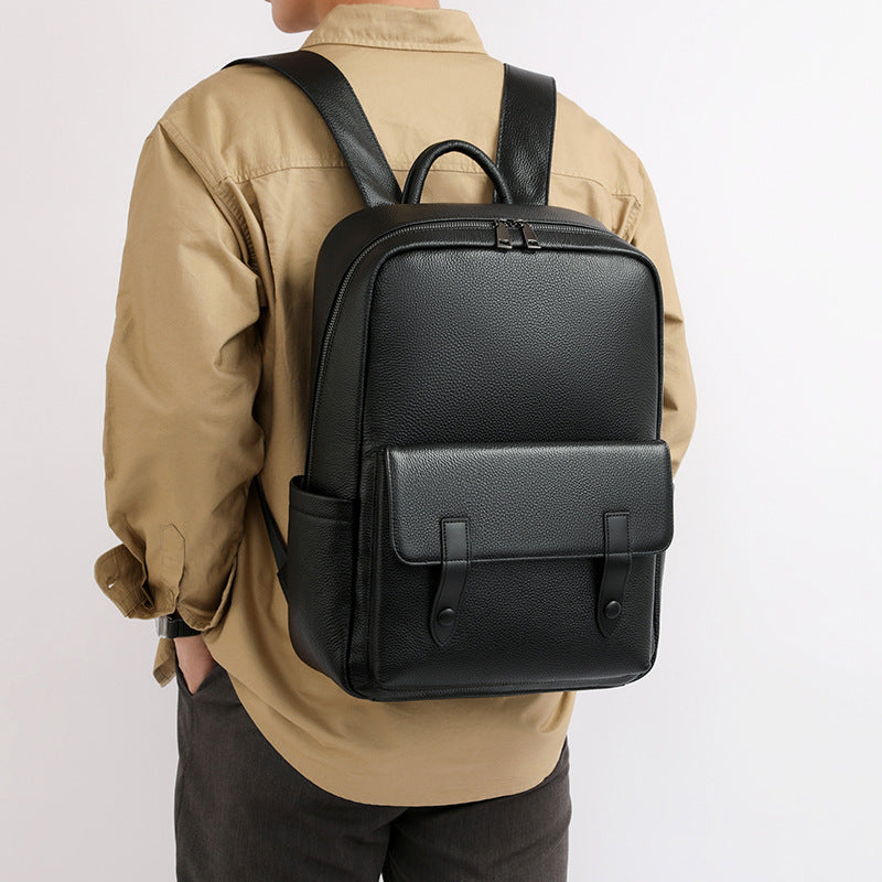 Grosses Leder-Rucksack-Set