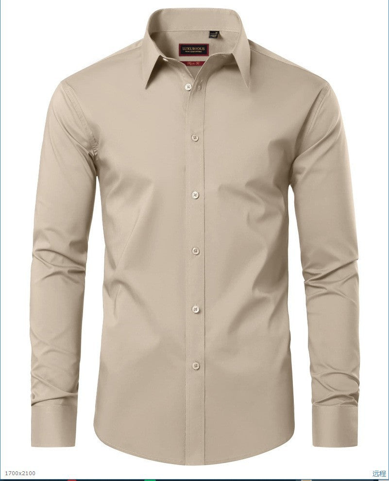 Weisser Stretch-Hemd für Herren – Bild 6 | LuxeStyle