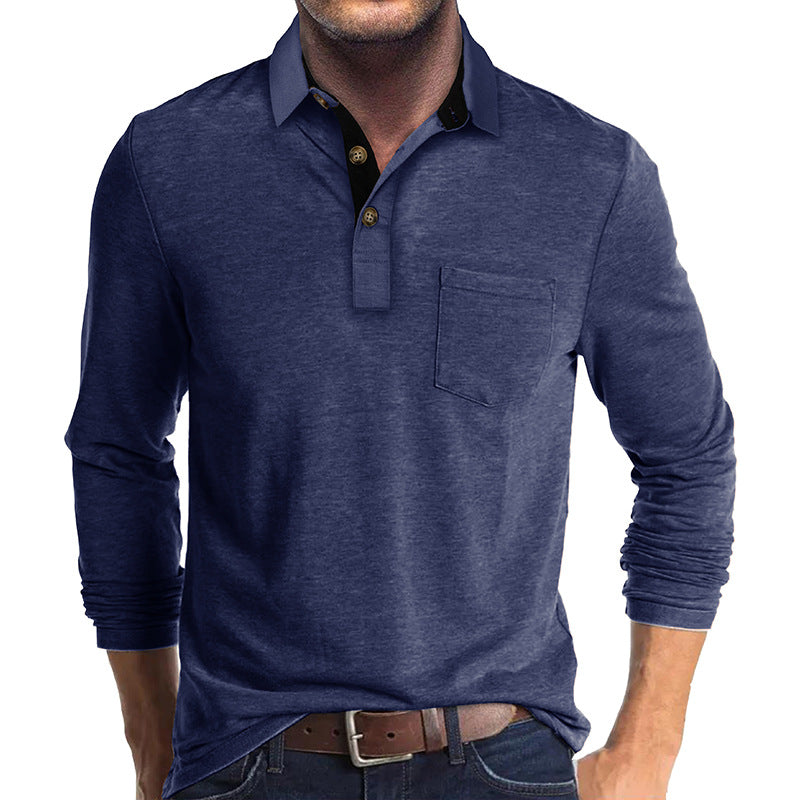 Langarm-Shirt mit Revers für Herren – Bild 4 | LuxeStyle