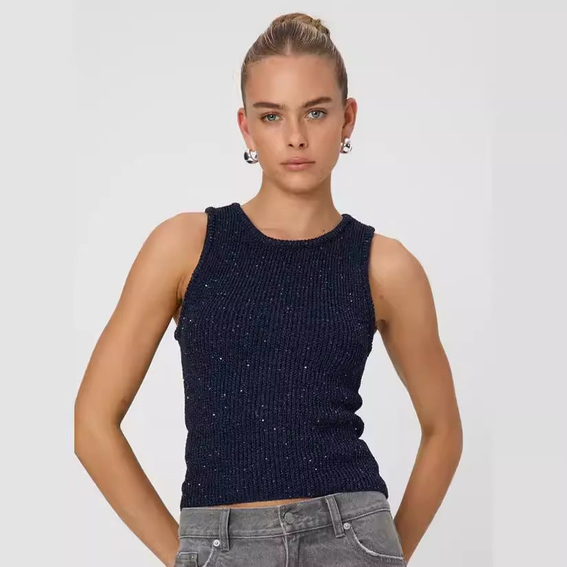 Figurbetonendes ärmelloses Top