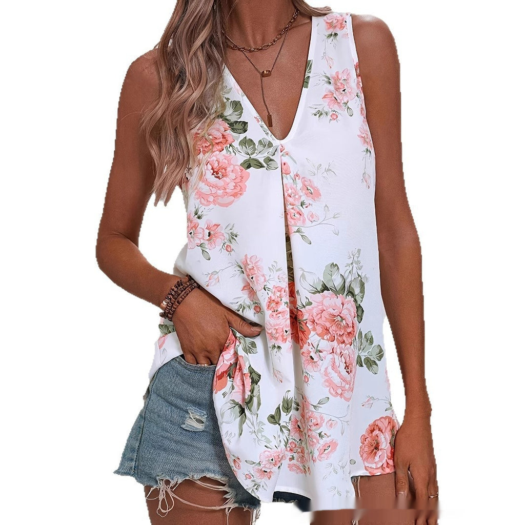 Elegante Damenweste mit Blumenmuster