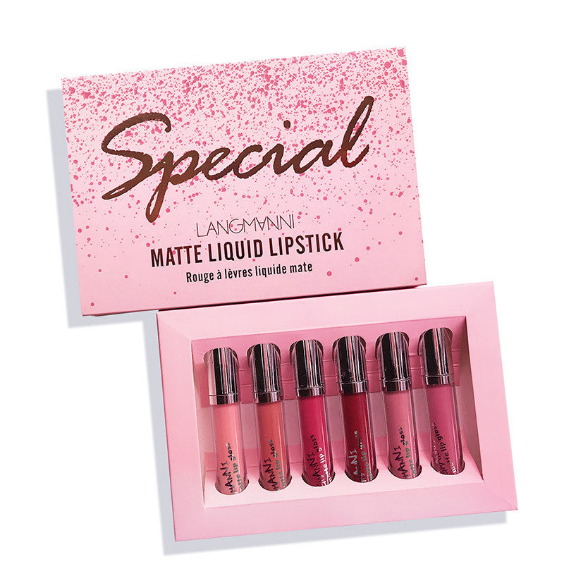 Matt-Samt-Lipgloss-Set (6 Stück) – Bild 4 | LuxeStyle