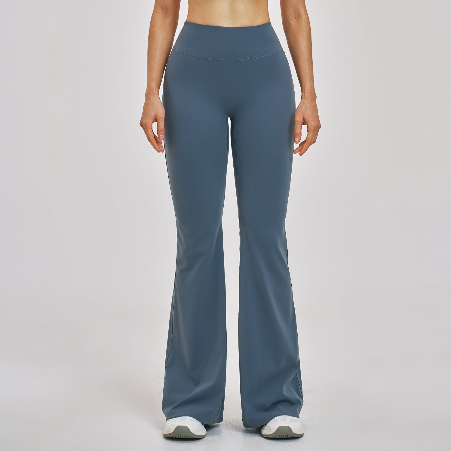 High-Waist Fitnesshose mit leicht ausgestelltem Bein