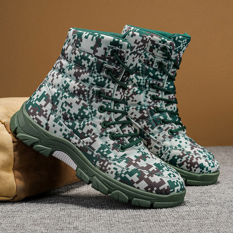 Gefütterte Camouflage Wanderstiefel für Herren