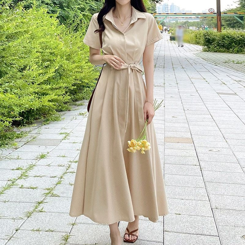 Kurzes A-Linien Kleid mit Schnürung – Bild 6 | LuxeStyle