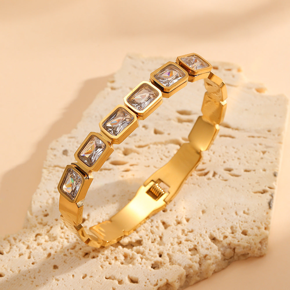 Titanstahl Armband mit Zirkonia | LuxeStyle