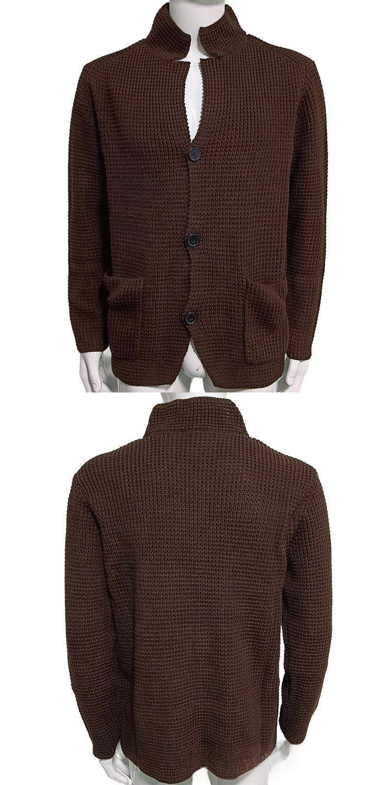 Herren Strickmantel mit Stehkragen