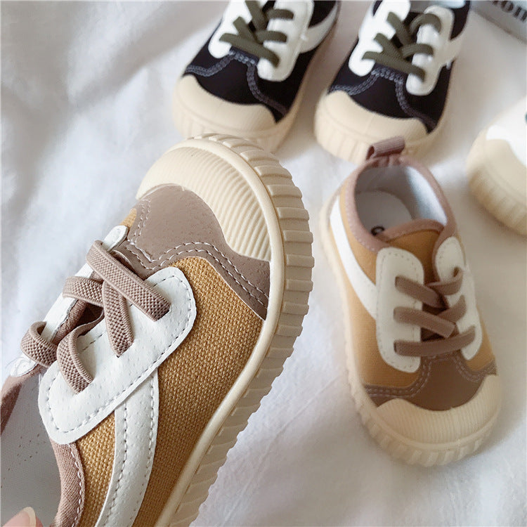 Weiche Kinderschuhe aus Canvas mit Rutschfänger