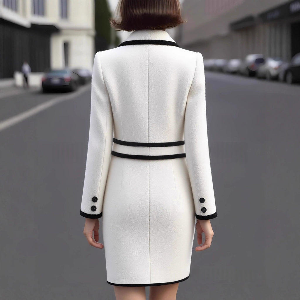 Elegantes Midi-Kleid mit Farbblock-Design – Bild 4 | LuxeStyle