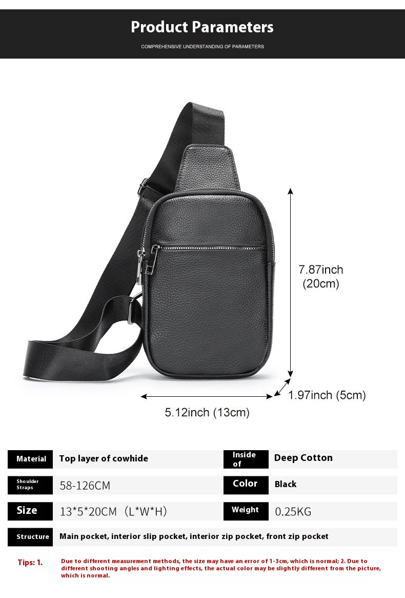 Lässige Leder-Brusttasche für Herren