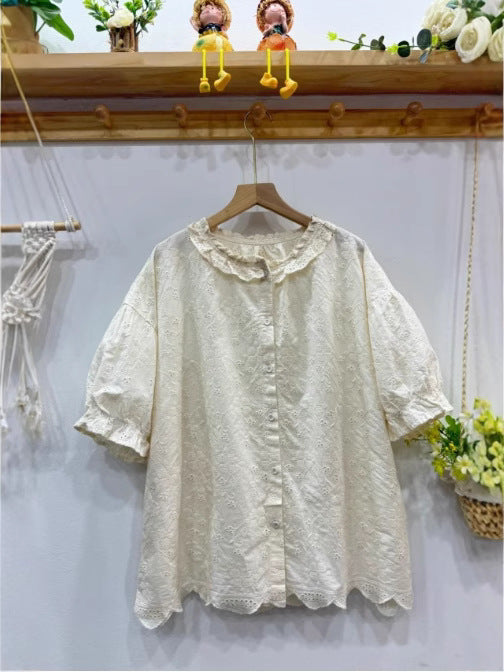 Japanisches Baumwoll-Leinen Hemd mit Kragen – Bild 4 | LuxeStyle