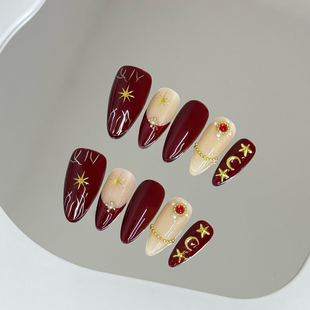 Handgemachte Nagel-Tips «Sweet Cool»