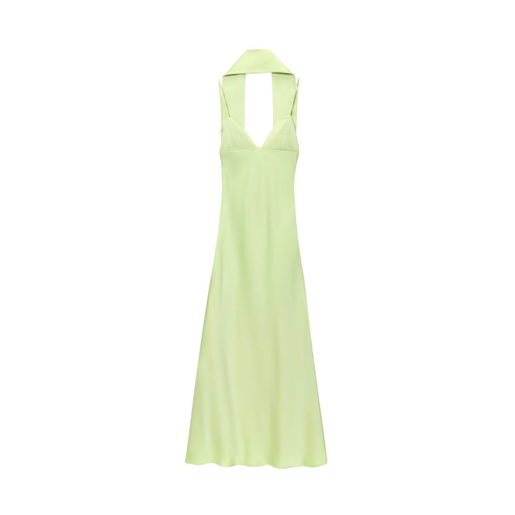 Seidenmattes Neckholder-Kleid für Damen