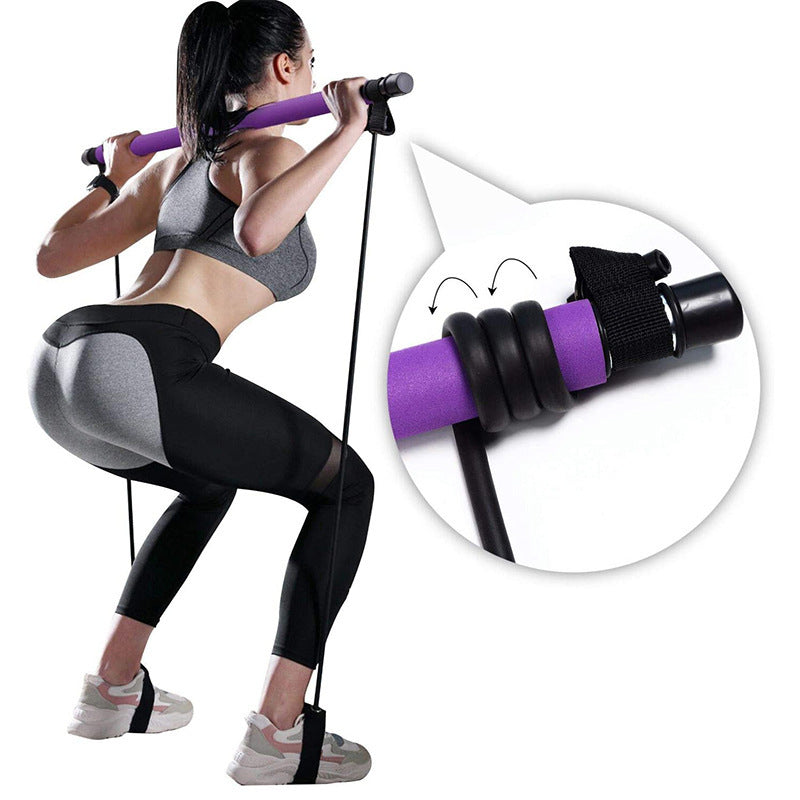 Fitness Yoga Pilates Bar – Tragbares Widerstandsband