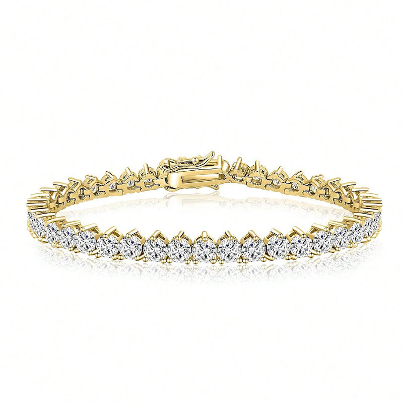 Dreifachklinken-Tennisarmband mit Zirkon – Bild 4 | LuxeStyle