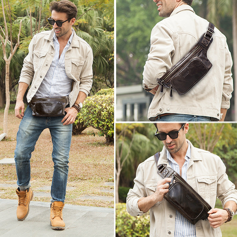 Herren-Bauchtasche aus Rindsleder – Bild 2 | LuxeStyle