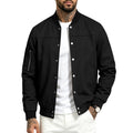 Herren Wildleder-Look Stehkragenjacke