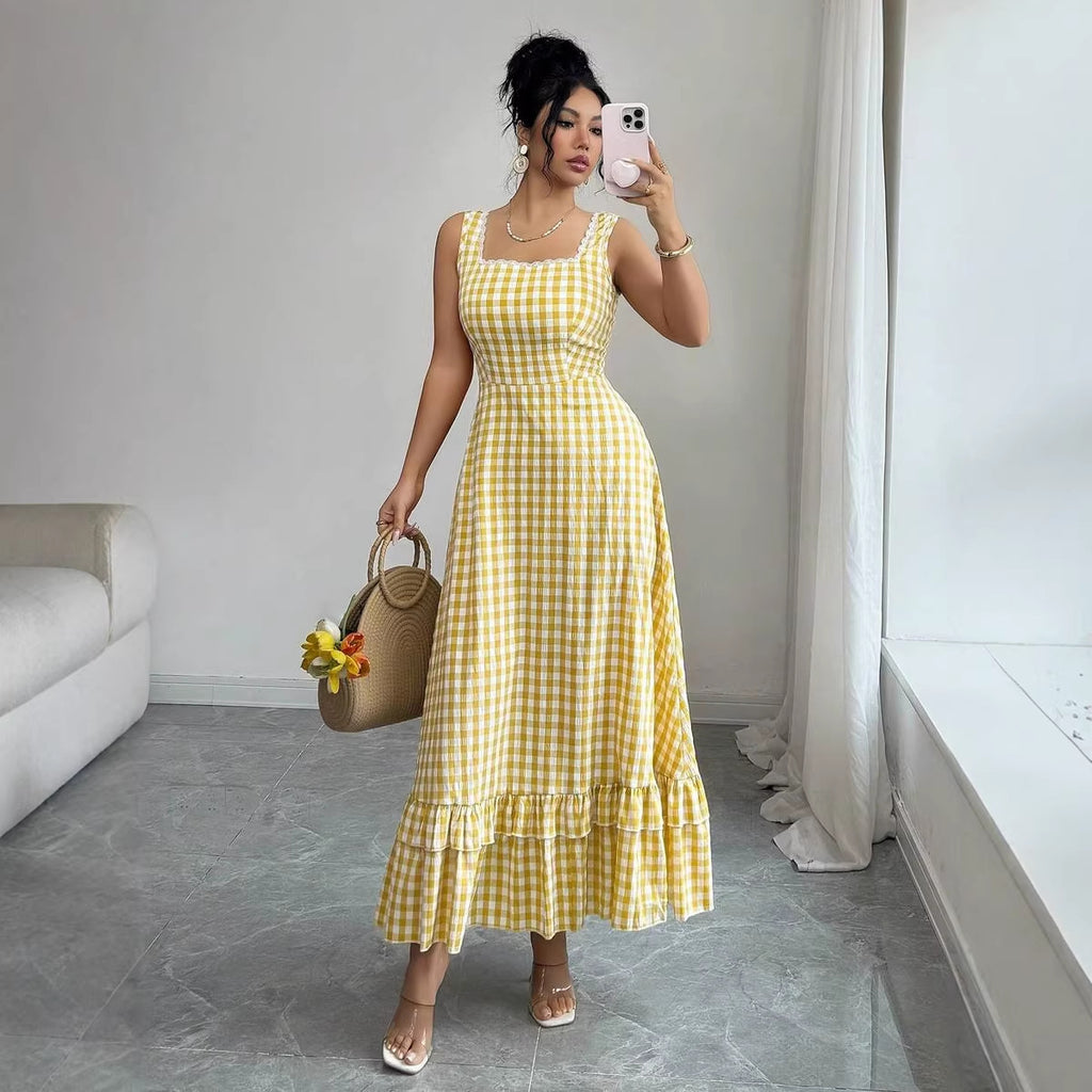 Elegantes Retro-Kleid mit Karomuster – Bild 3 | LuxeStyle