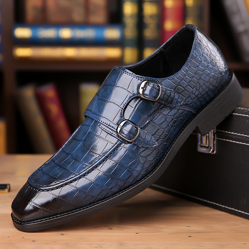 Krokodillmuster Lederschuhe mit Metallbremse – Bild 6 | LuxeStyle