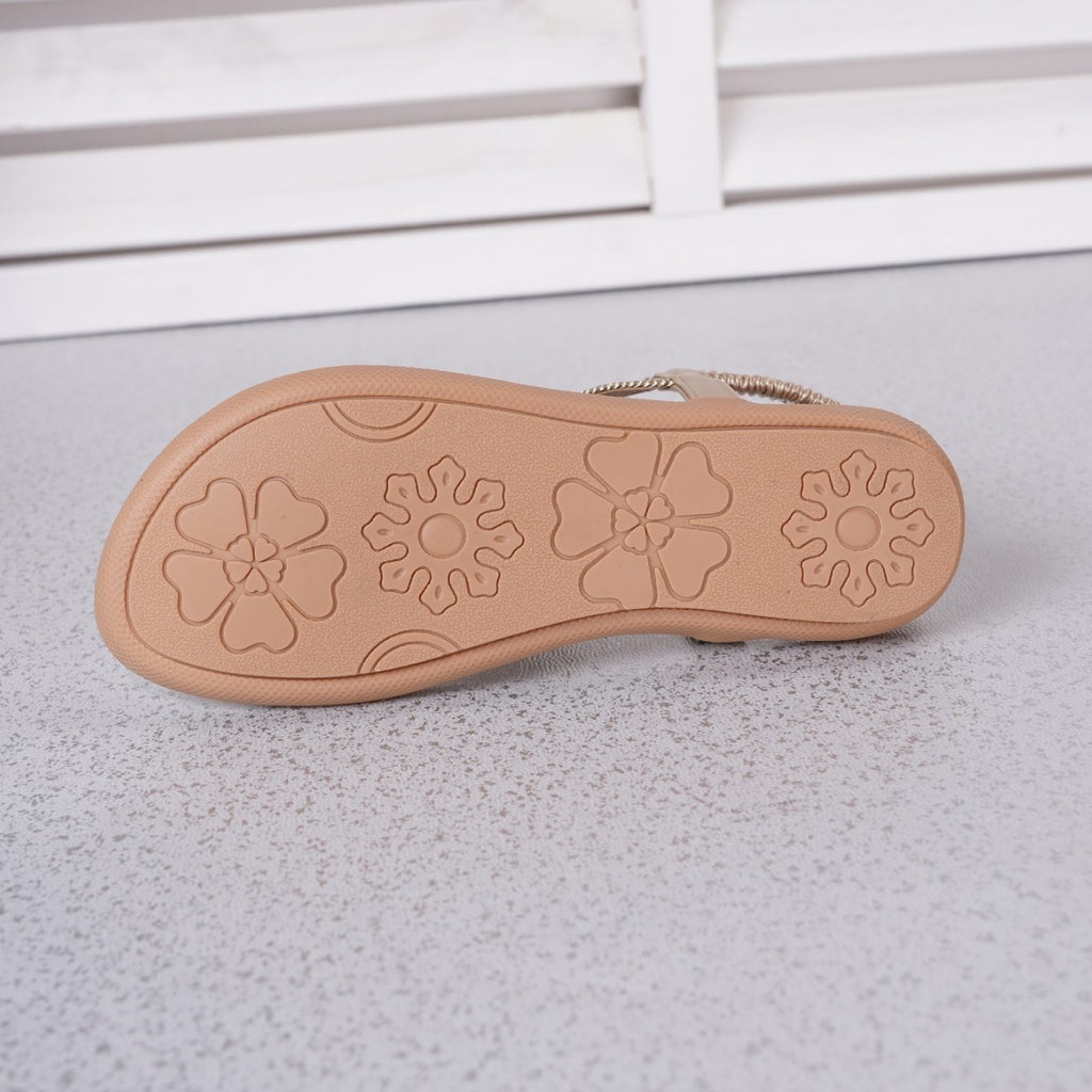 Flache, mit Pailletten besetzte römische Sandalen – Bild 3 | LuxeStyle