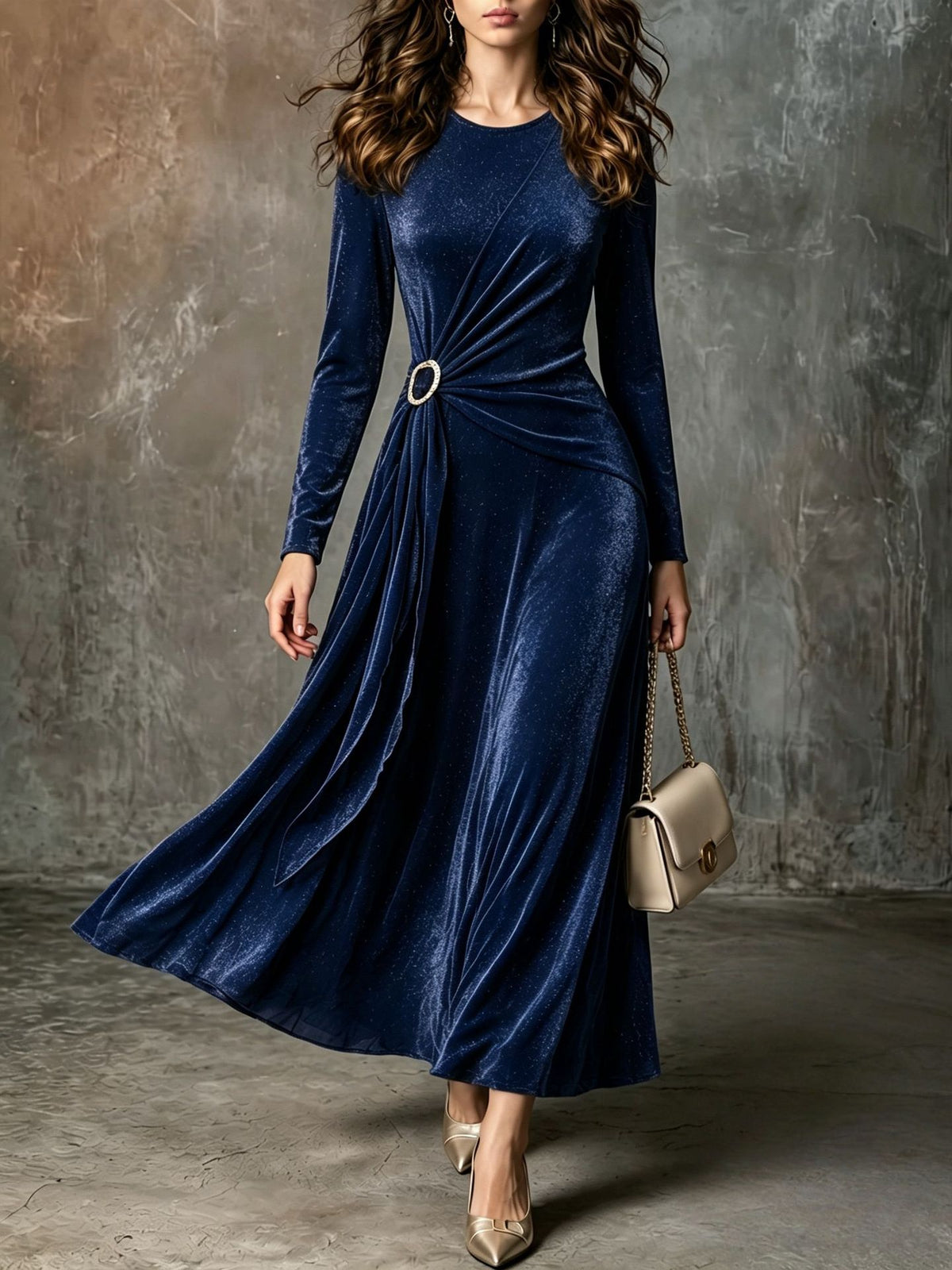 Elegantes, figurbetontes Etuikleid mit Langarm – Bild 6 | LuxeStyle